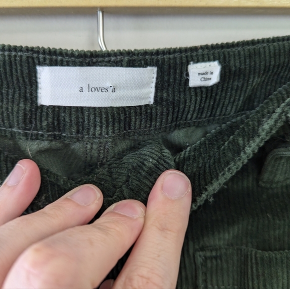 A loves A Green Corduroy High Rise Flare Sailor Jeans Seafarer - Picture 7 of 9